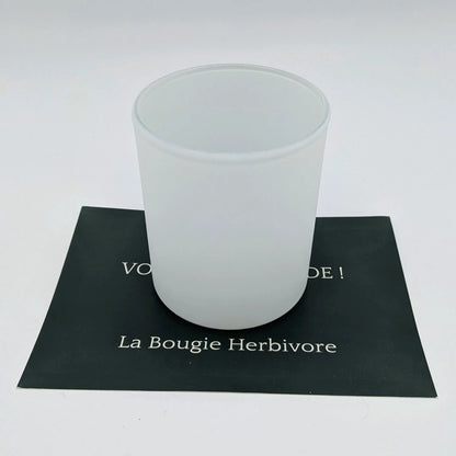 Bougie perlée à composer – pot blanc 2OO ml