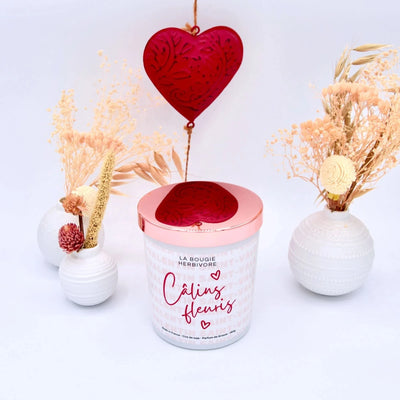 Bougie parfumée Saint-Valentin "Calins Fleuris" 200ml La Bougie Herbivore Bougies