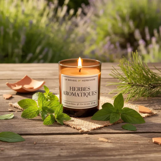 Bougie parfum frais et vert