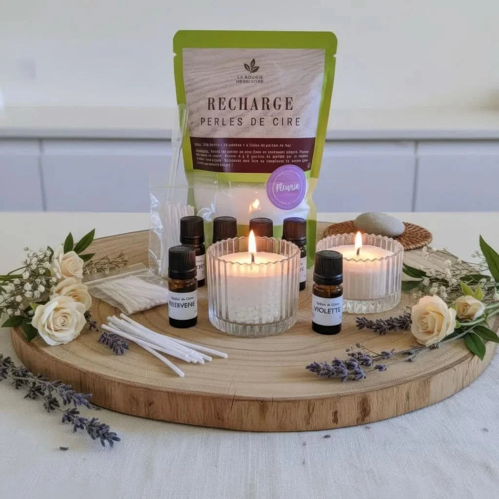 Créez des Bougies perlées Fleuries et Parfumées avec notre Recharge de Perles de Cire