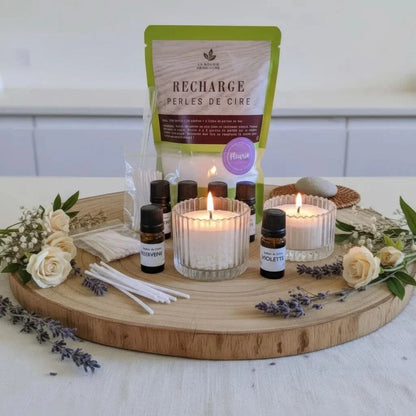Créez des Bougies perlées Fleuries et Parfumées avec notre Recharge de Perles de Cire