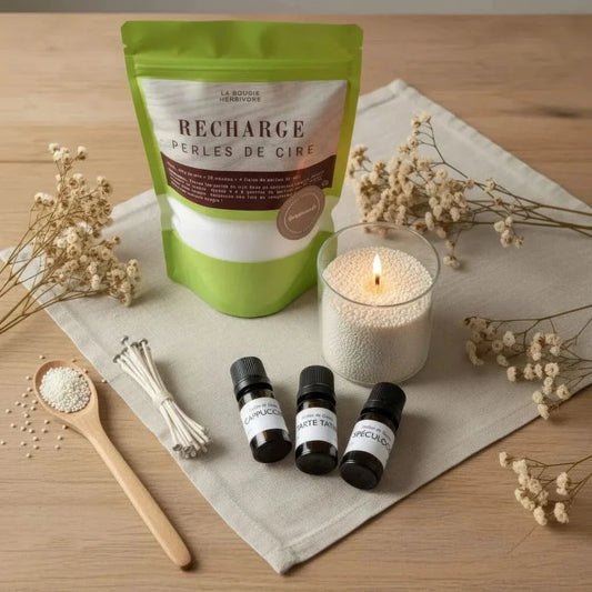 Recharge de Perles de Cire Gourmande - Prête à l'emploi pour vos créations de bougies artisanales gourmandes.