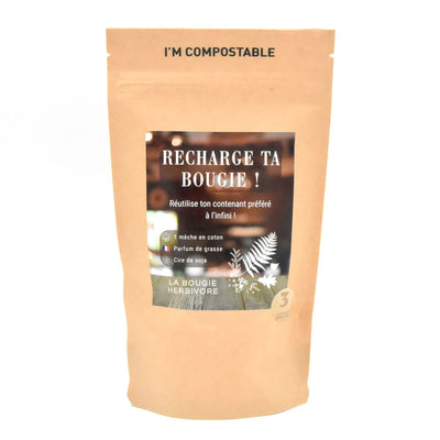 Recharge bougie parfumée 140g (sans pot) parfum Figue et Edelweiss