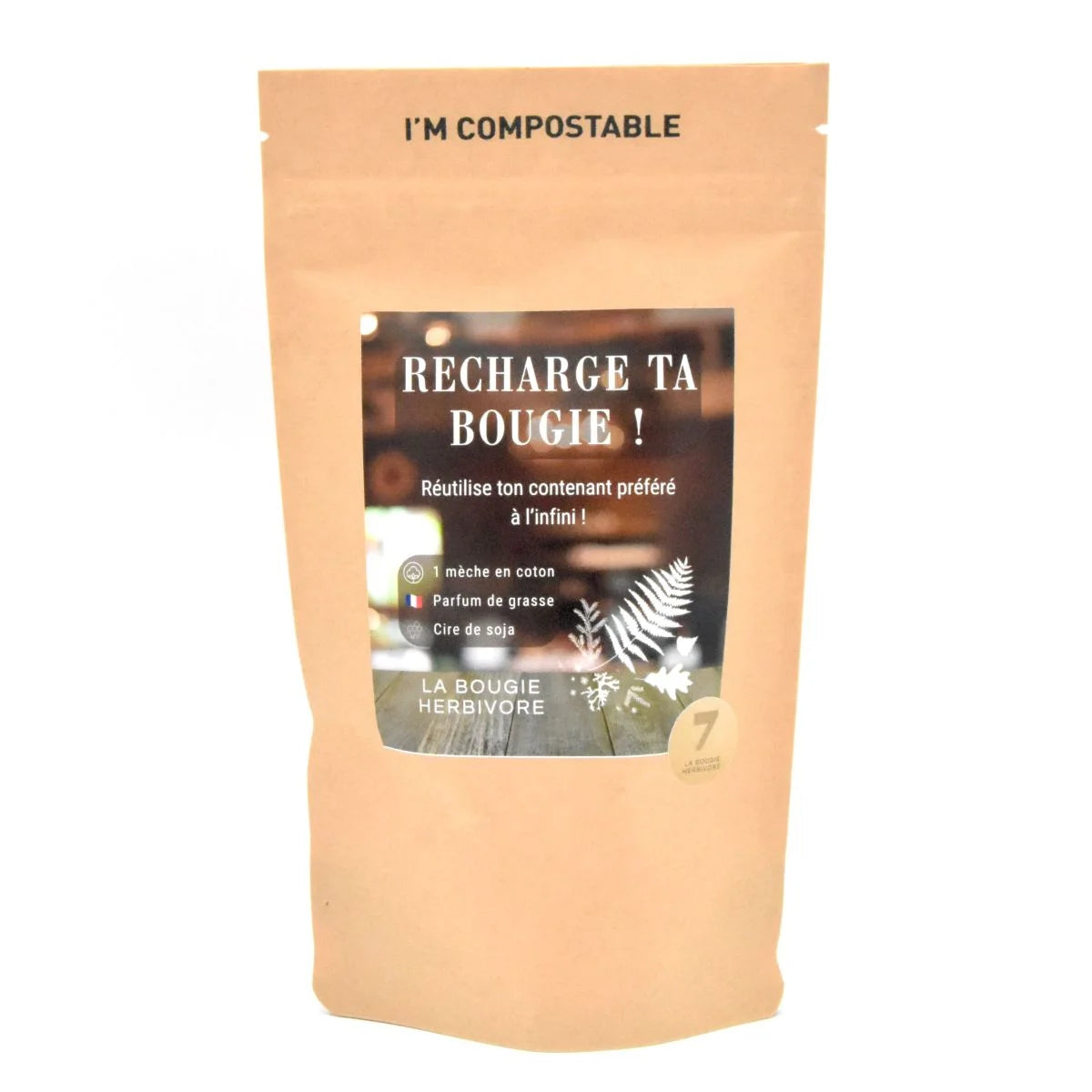 Recharge bougie parfumée 140g (sans pot) parfum Fleur de Cerisier et Air Marin