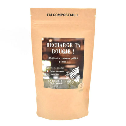 Recharge bougie parfumée 90g (sans pot) parfum Figue et Edelweiss