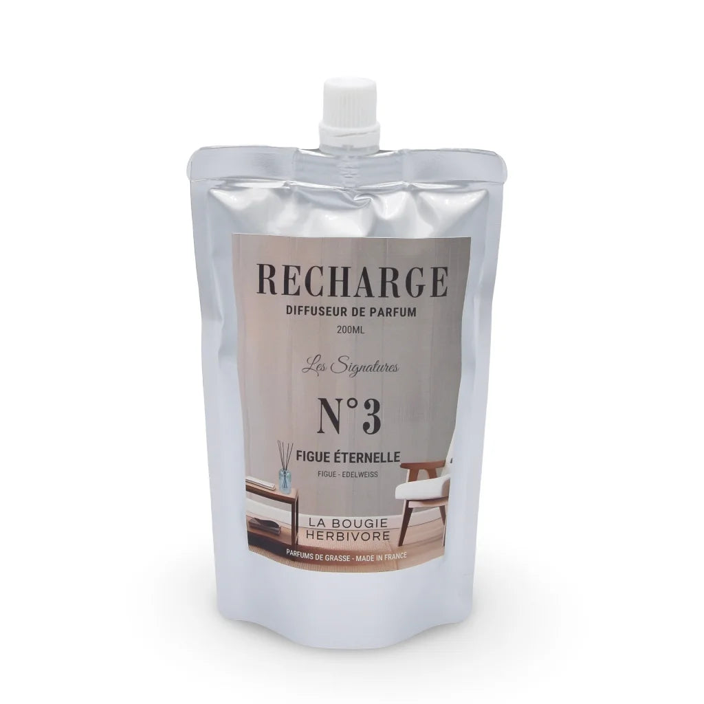 Diffuseur Santorin 200 ml en verre avec recharge Figue Éternelle – figue et edelweiss