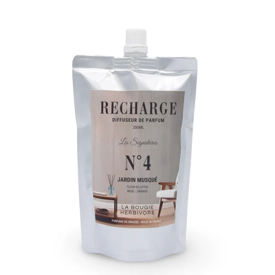 Diffuseur Santorin 200 ml en verre avec recharge Jardin Musqué – lotus, musc et orange