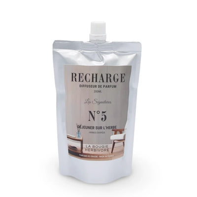 Diffuseur Santorin 200 ml en verre avec recharge Déjeuner sur l’Herbe – herbes coupées