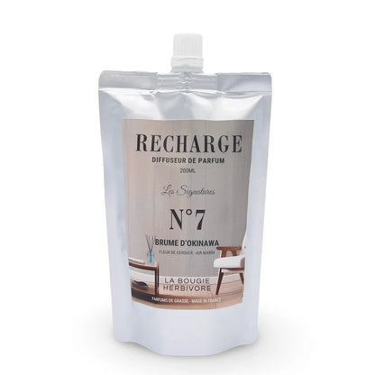 Diffuseur Santorin 200 ml en verre avec recharge Brume d’Okinawa – fleur de cerisier et air marin