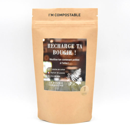 Recharge de Bougie parfumée – Signature N°1 : Forêt du Liban – Cèdre & Bergamote Kit recharge bougie