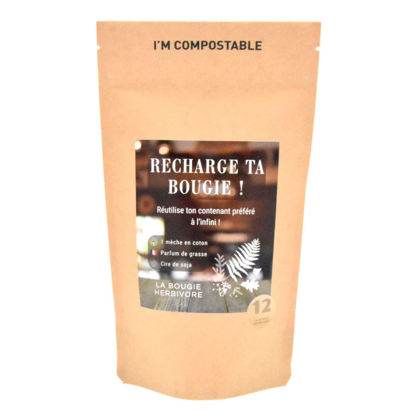 Recharge Ta Bougie parfumée – Signature N°12 : Tendre Étreinte 🌹 - La Bougie Herbivore  BOUGIE_RECHARGE-90G-N012 14.99 EUR