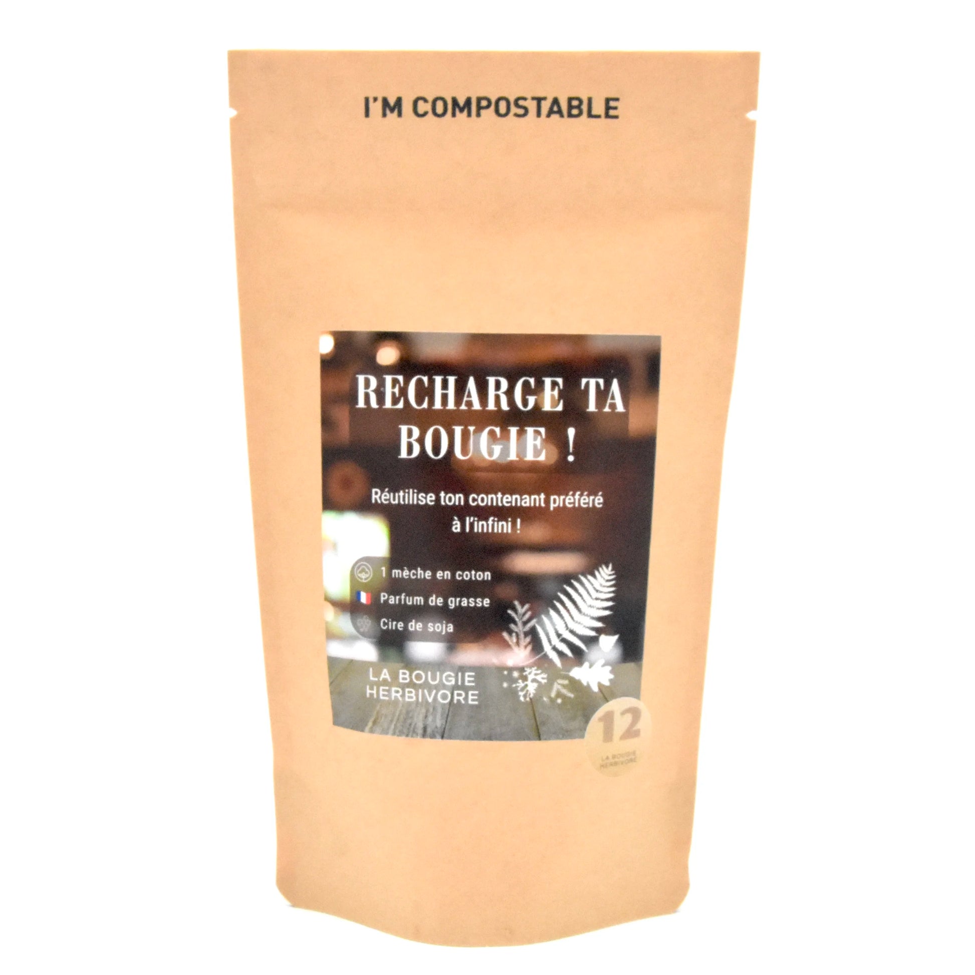 Recharge Ta Bougie parfumée – Signature N°12 : Tendre Étreinte 🌹 - La Bougie Herbivore  BOUGIE_RECHARGE-90G-N012 14.99 EUR
