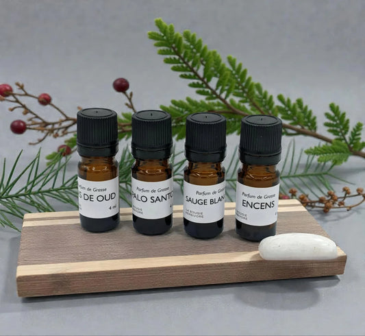 Bougies poudrée Naturelles parfums Palo Santo & Sauge Blanche