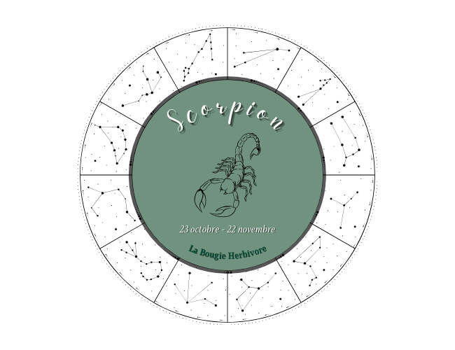 Bougie Astro SCORPION sans les Pierres - La Bougie Herbivore