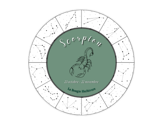 Bougie Astro SCORPION sans les Pierres - La Bougie Herbivore