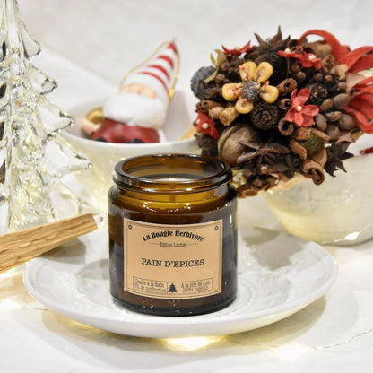Bougie parfumée Pain d'épices à la cire végétale de soja 90g La Bougie Herbivore Bougies