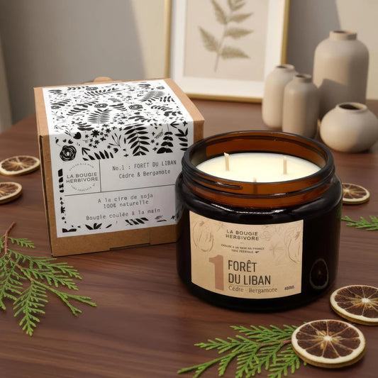 Packaging bougie herbivore made in France - bougies-parfumee-signatures-400G-N1