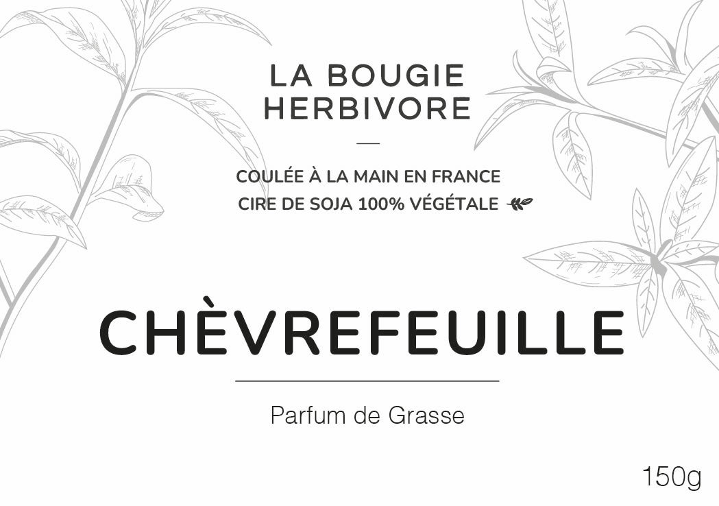 Chèvrefeuille - Bougie parfumée à la cire végétale de soja 150g - La Bougie Herbivore