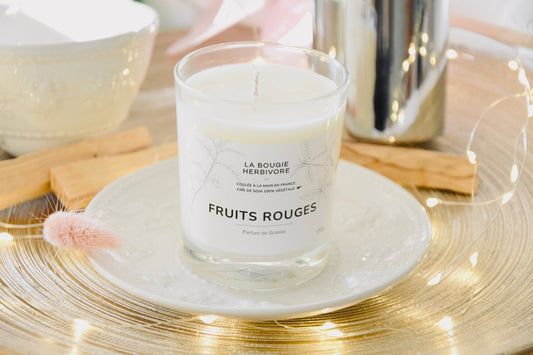 Fruits rouges - Bougie parfumée à la cire végétale de soja 150g - La Bougie Herbivore