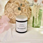 Bougie cire de soja sans parfum dans un pot en verre, étiquetée non parfumée, artisanale et made in France