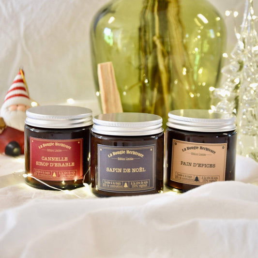 PACK BOUGIES NOËL X18 - Bougies artisanales françaises - La Bougie Herbivore