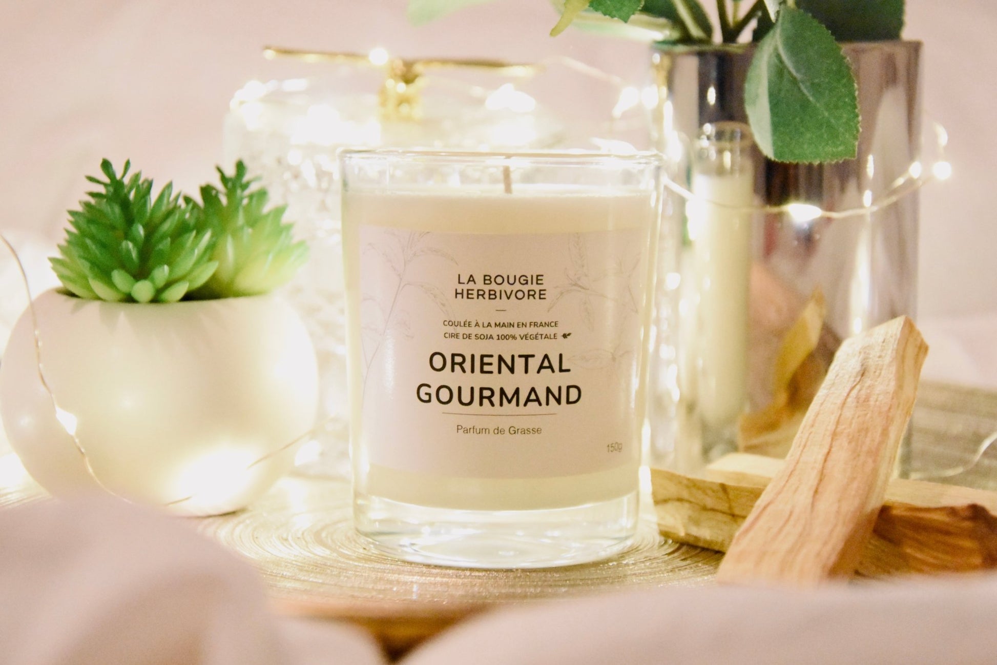 Oriental Gourmand - Bougie parfumée à la cire végétale de soja 150g - La Bougie Herbivore