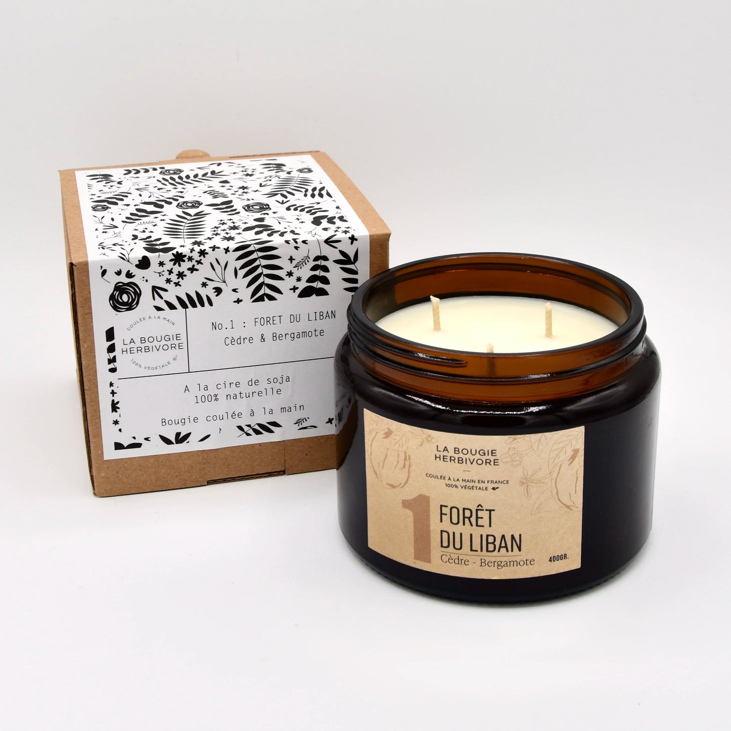 Packaging bougie herbivore made in France